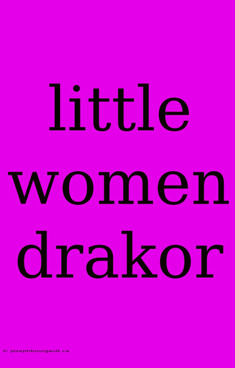 Little Women Drakor