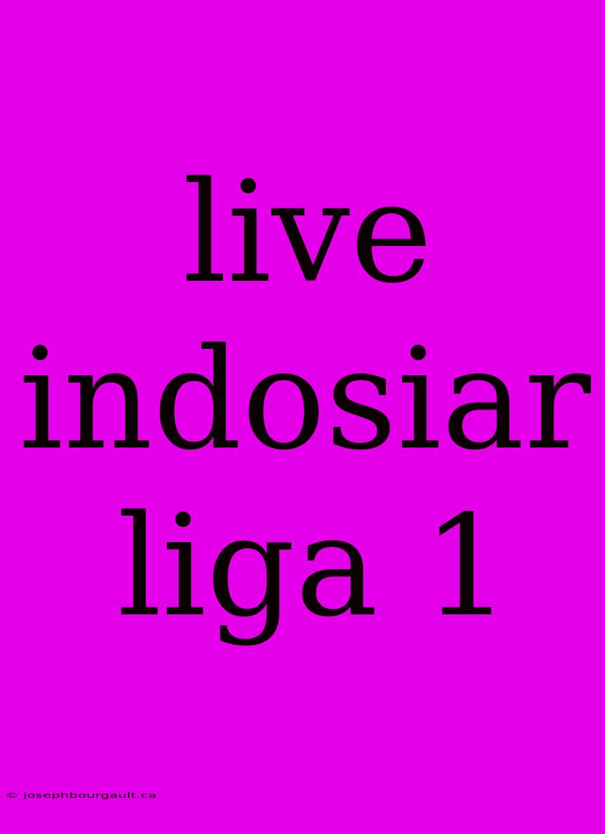 Live Indosiar Liga 1