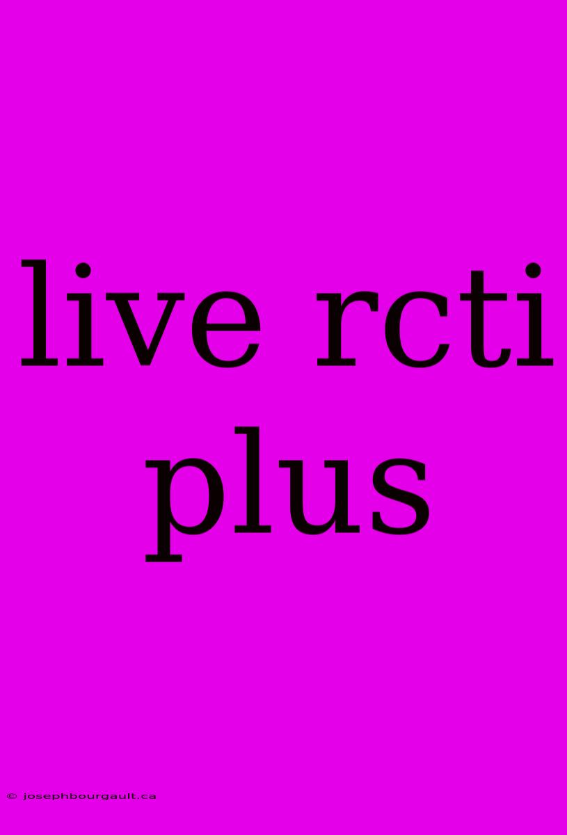 Live Rcti Plus