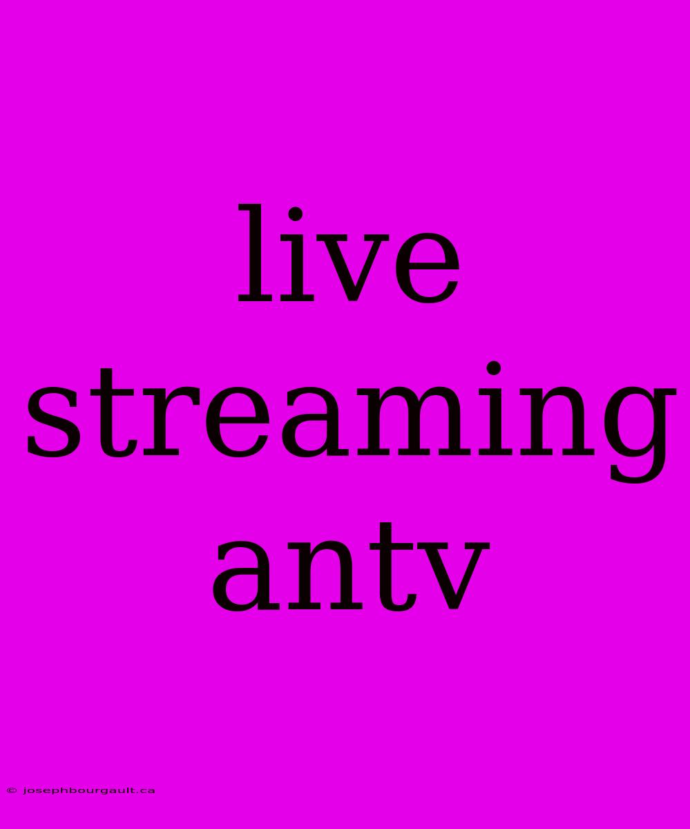 Live Streaming Antv