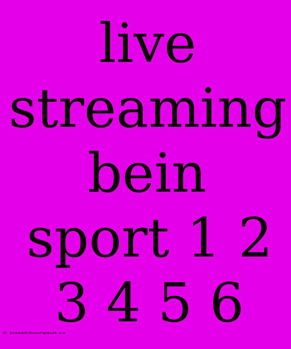 Live Streaming Bein Sport 1 2 3 4 5 6