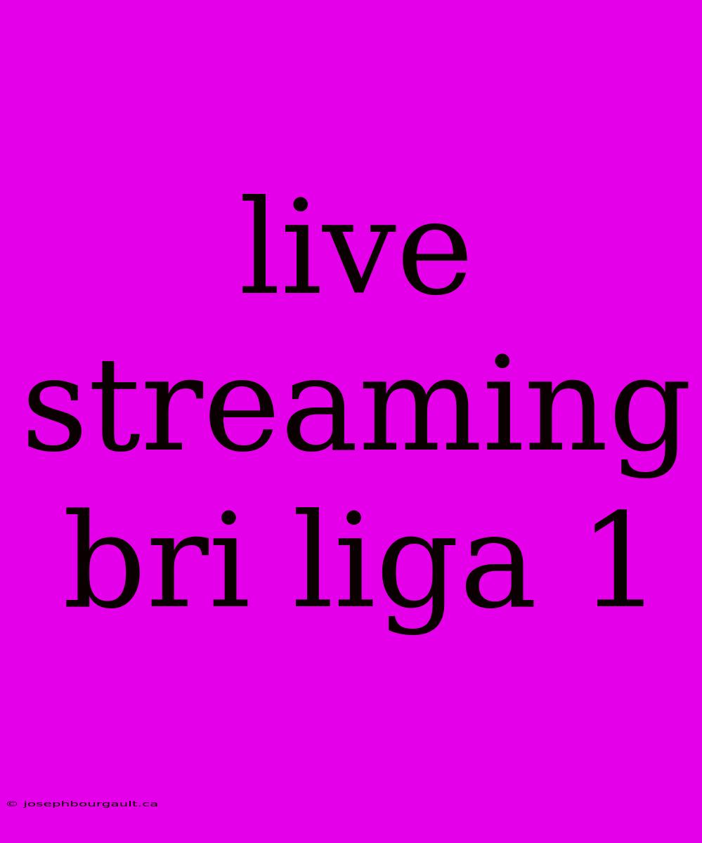 Live Streaming Bri Liga 1