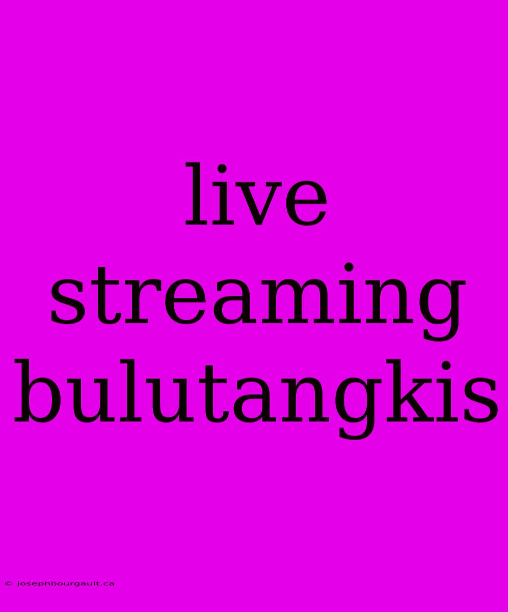 Live Streaming Bulutangkis