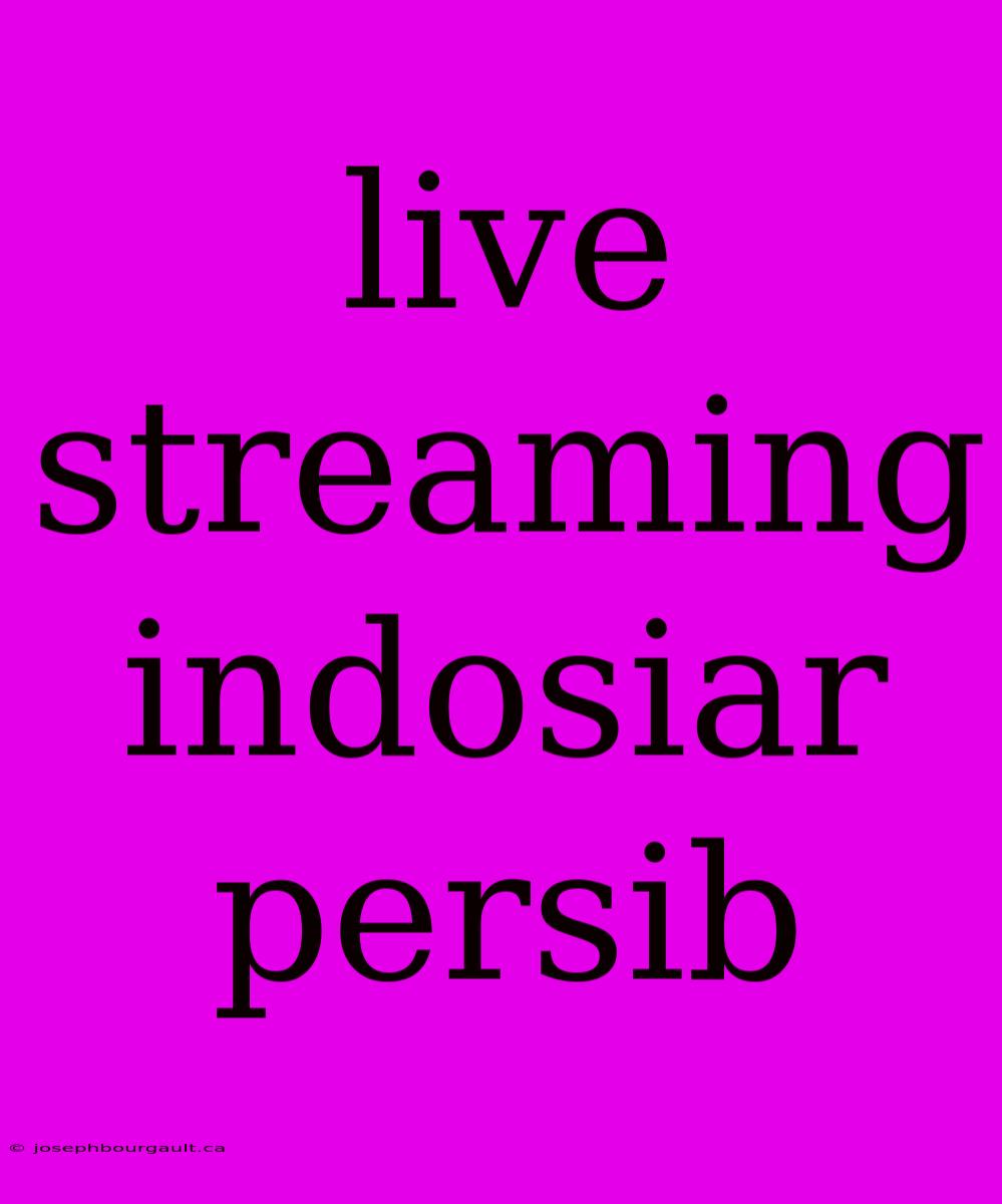 Live Streaming Indosiar Persib