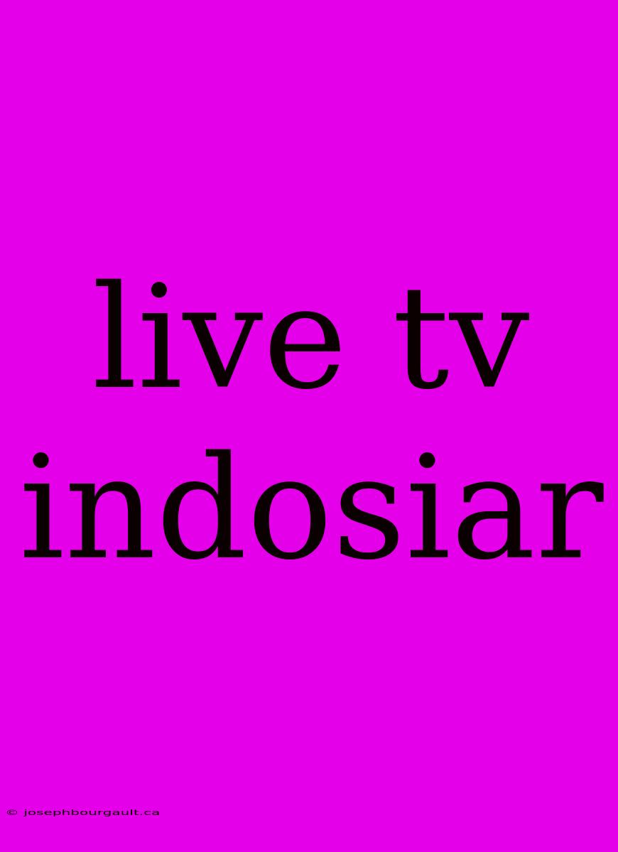 Live Tv Indosiar