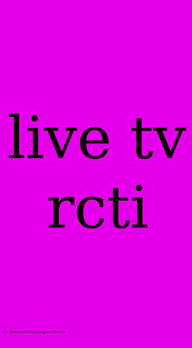 Live Tv Rcti