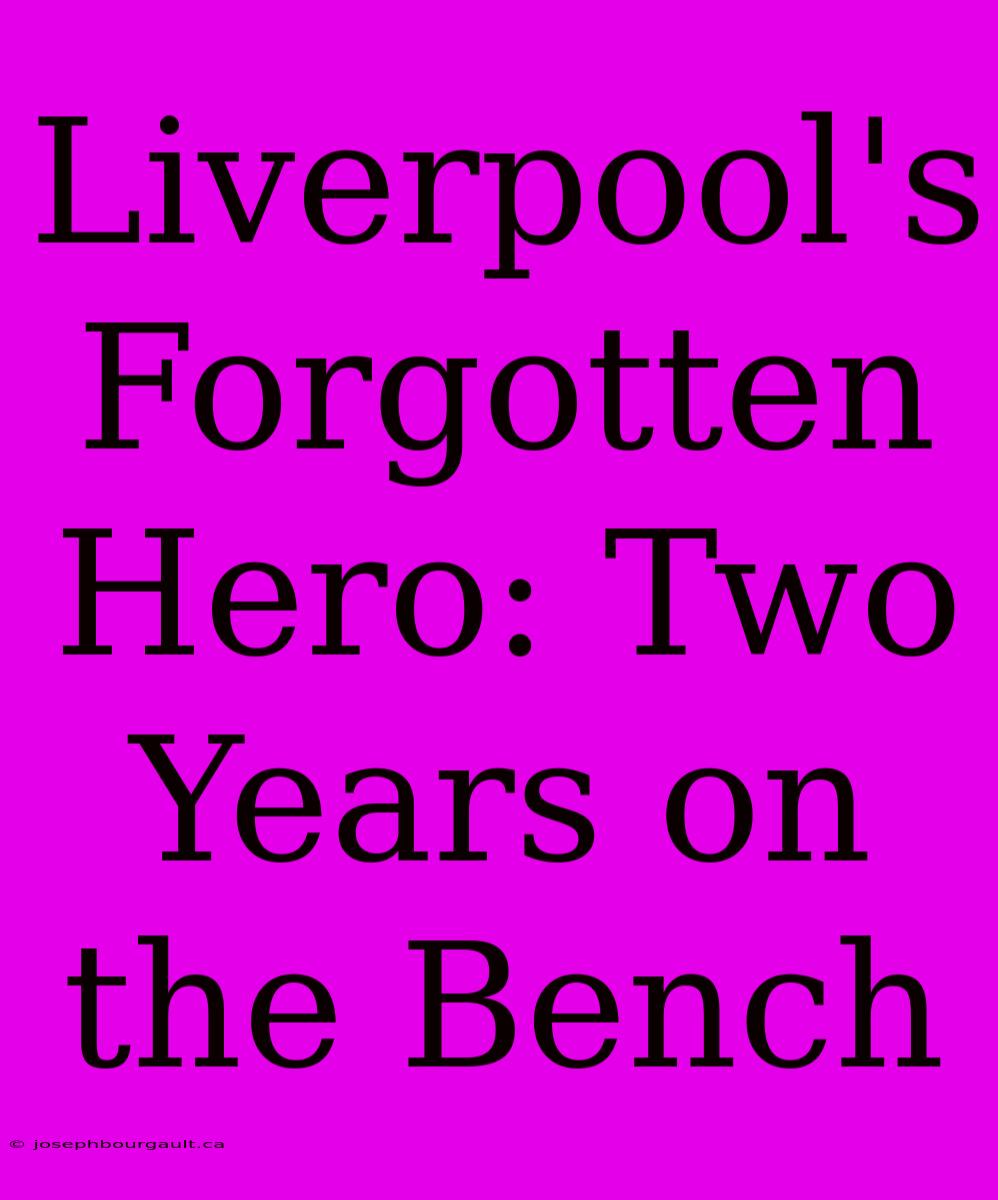 Liverpool's Forgotten Hero: Two Years On The Bench