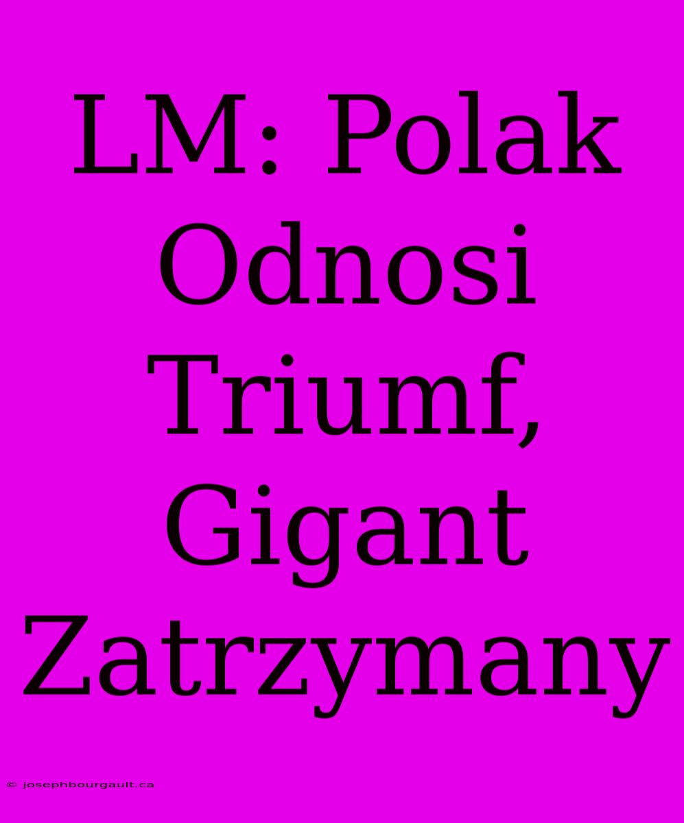 LM: Polak Odnosi Triumf, Gigant Zatrzymany