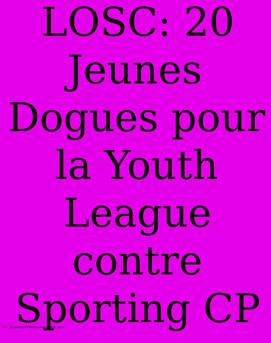 LOSC: 20 Jeunes Dogues Pour La Youth League Contre Sporting CP