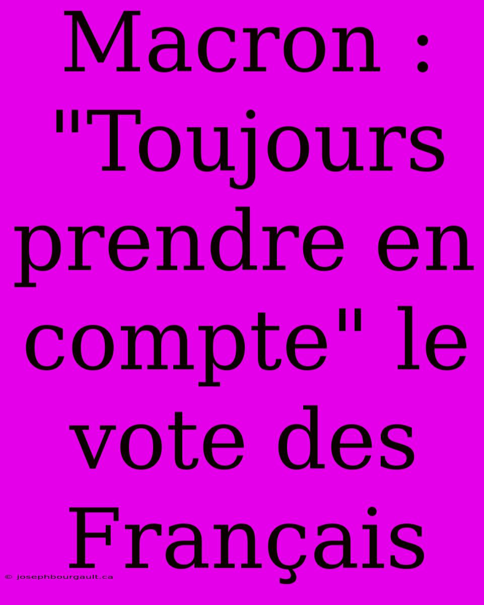 Macron : 