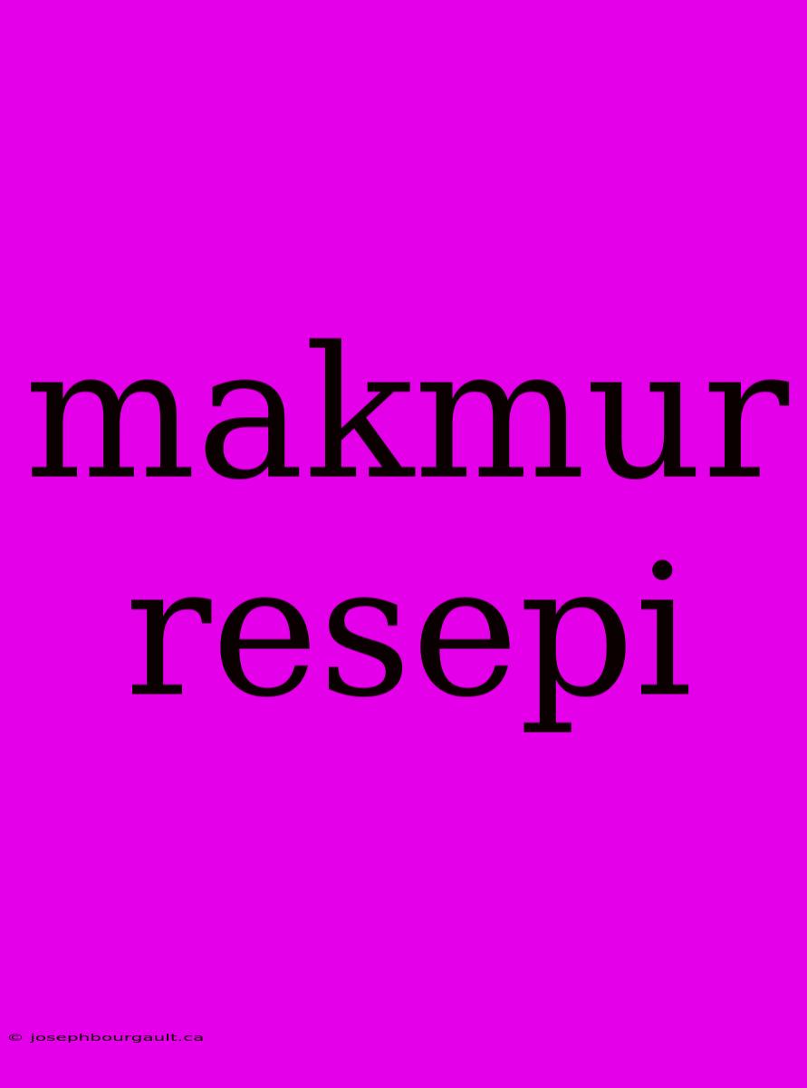 Makmur Resepi