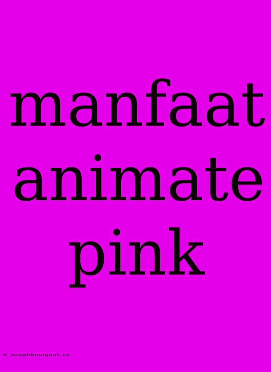 Manfaat Animate Pink