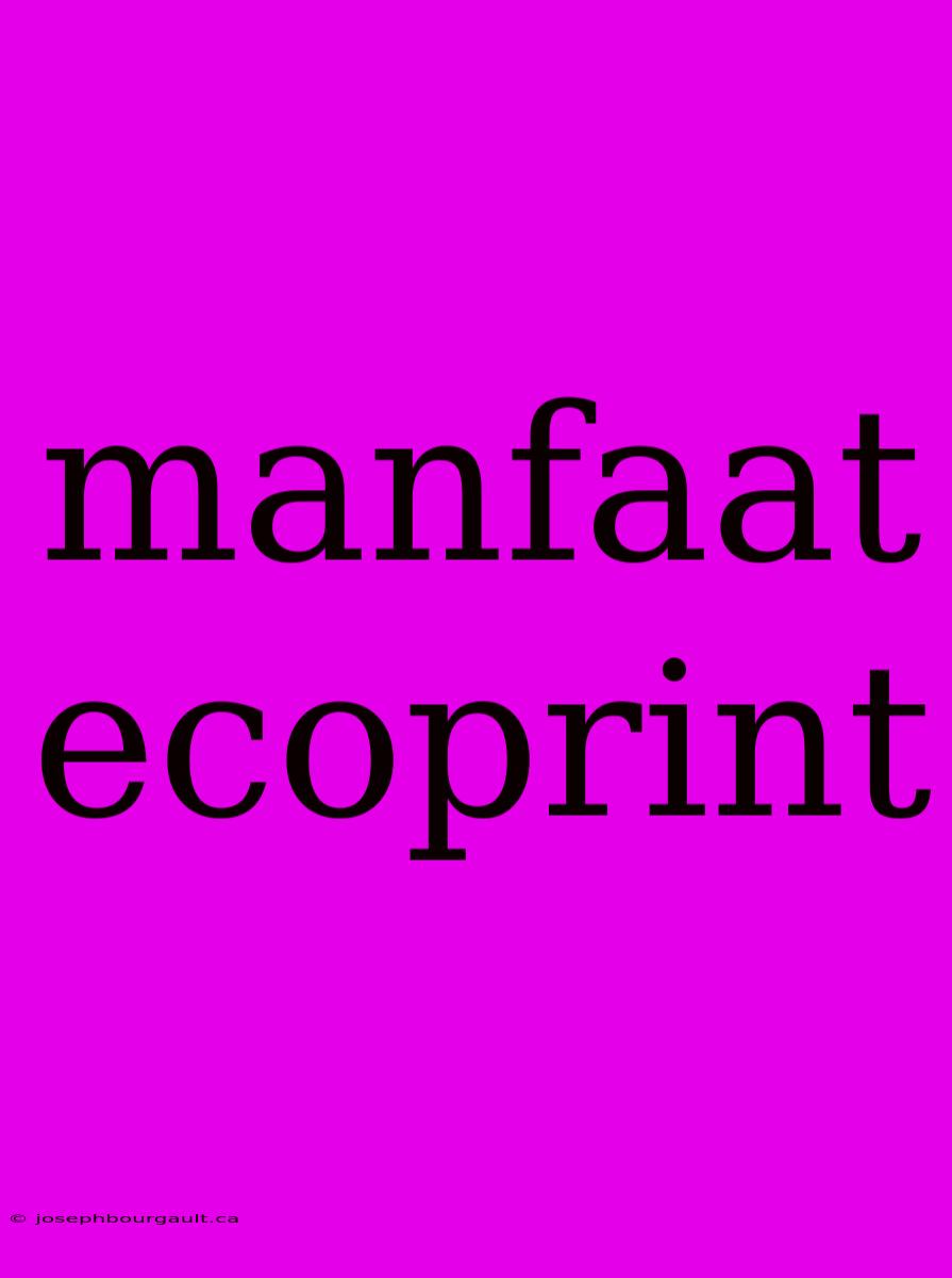 Manfaat Ecoprint