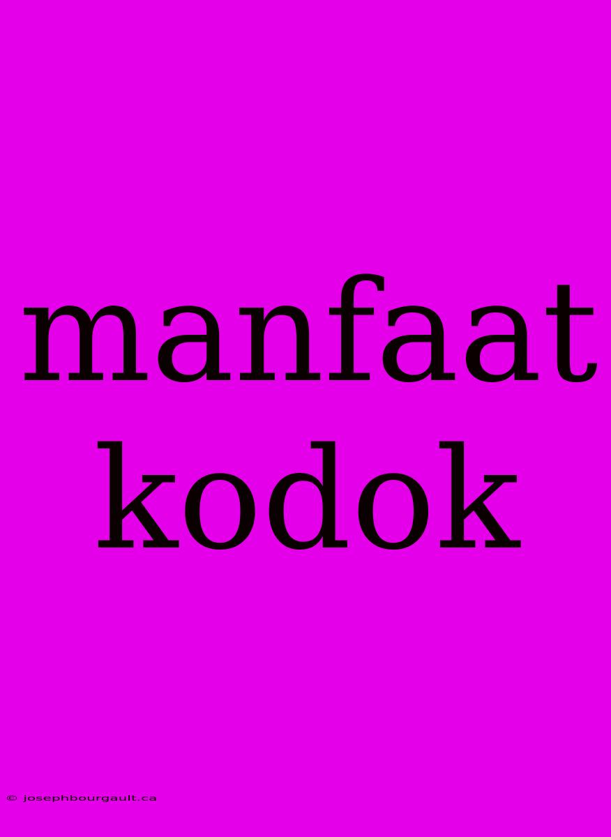 Manfaat Kodok