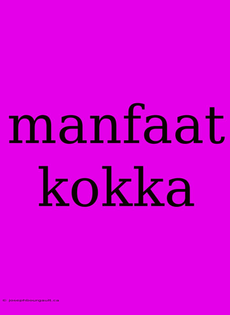 Manfaat Kokka