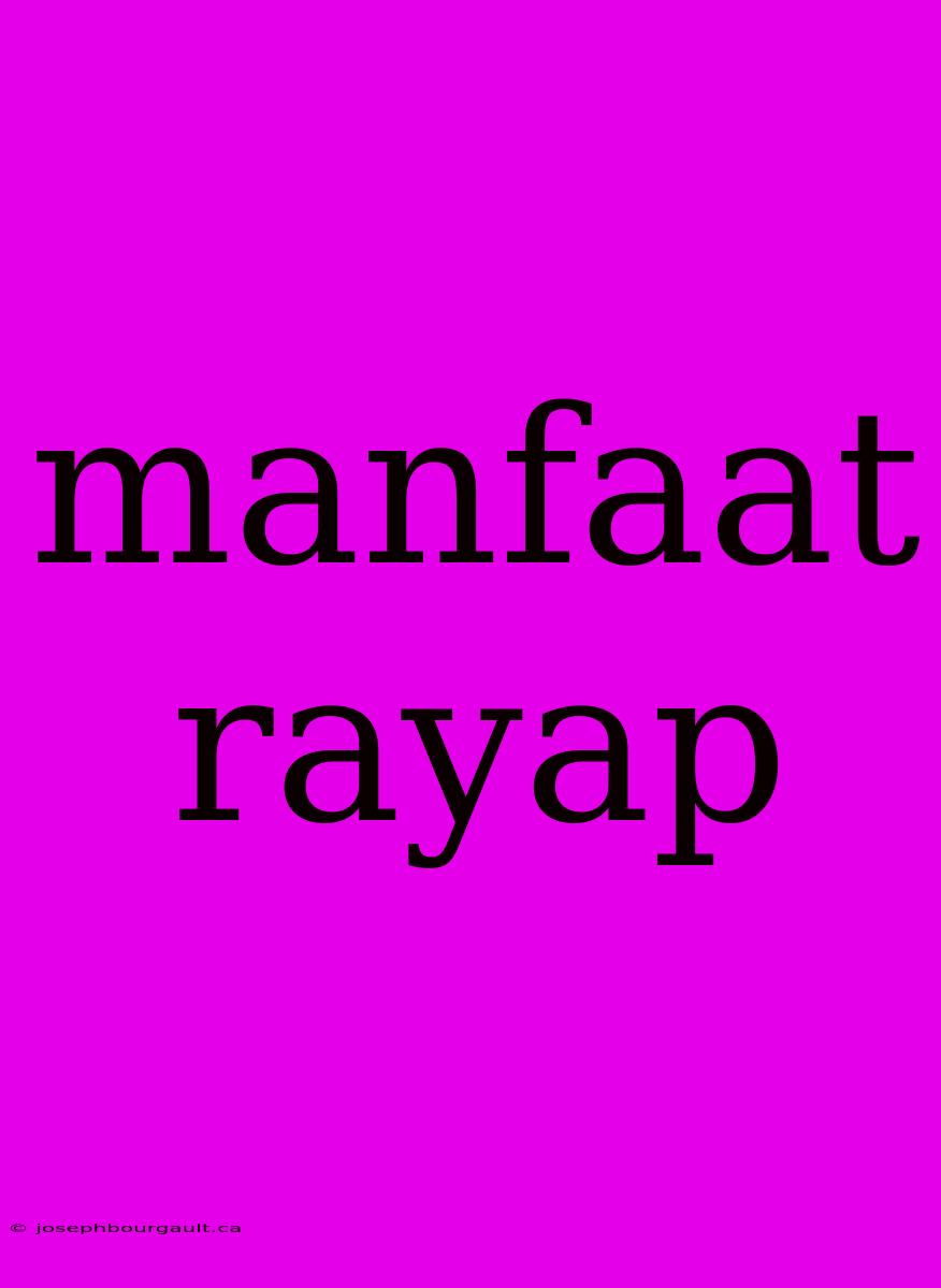 Manfaat Rayap