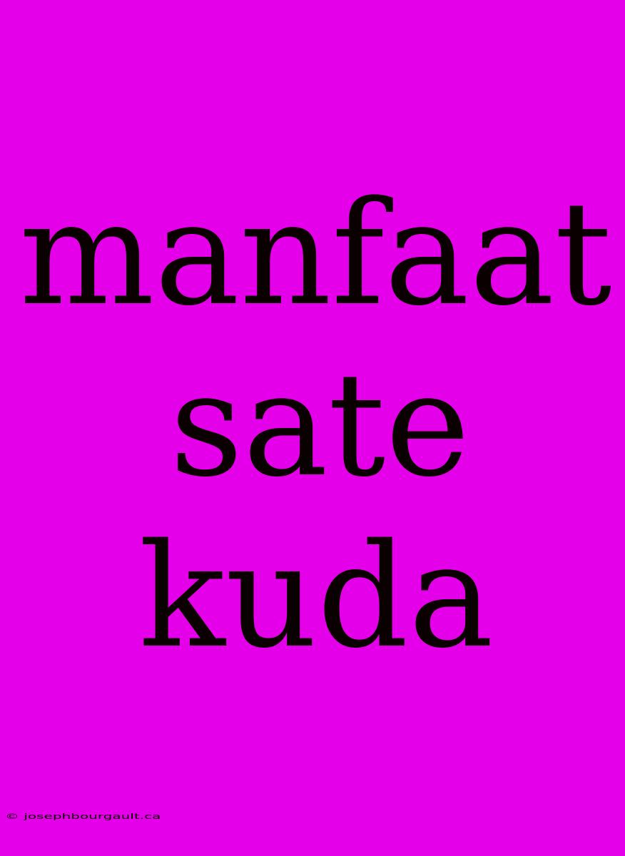 Manfaat Sate Kuda