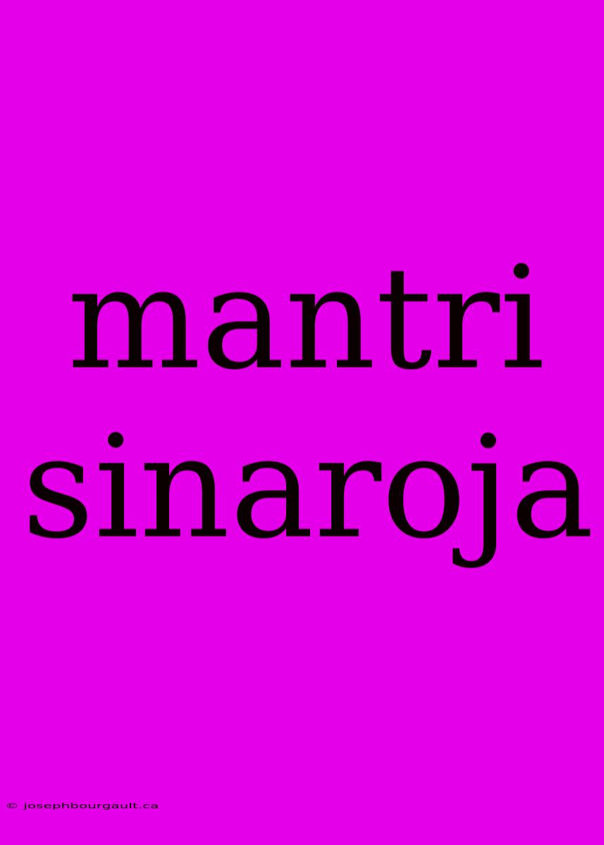 Mantri Sinaroja