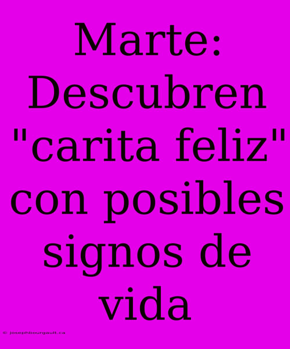 Marte: Descubren 