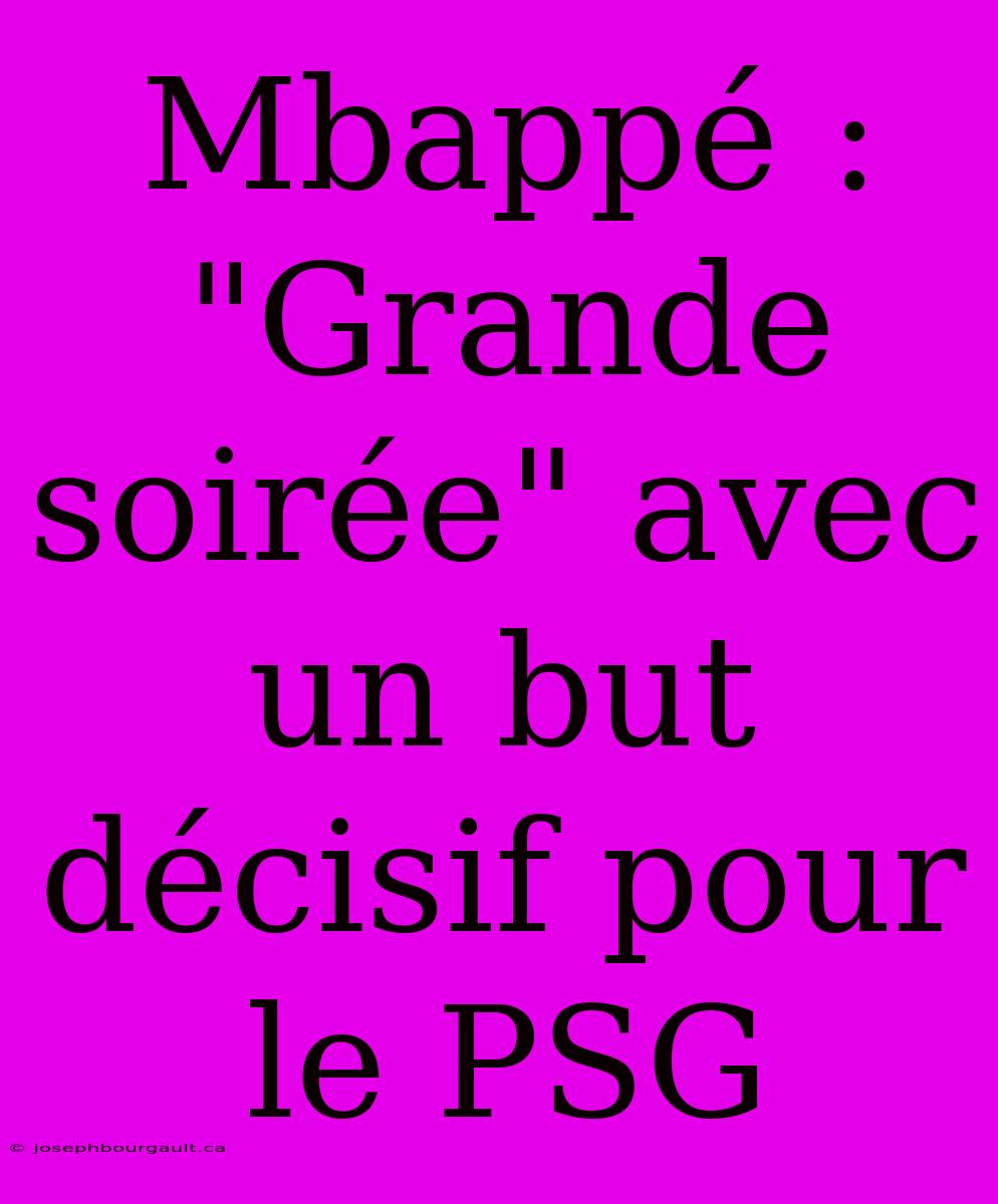 Mbappé :  