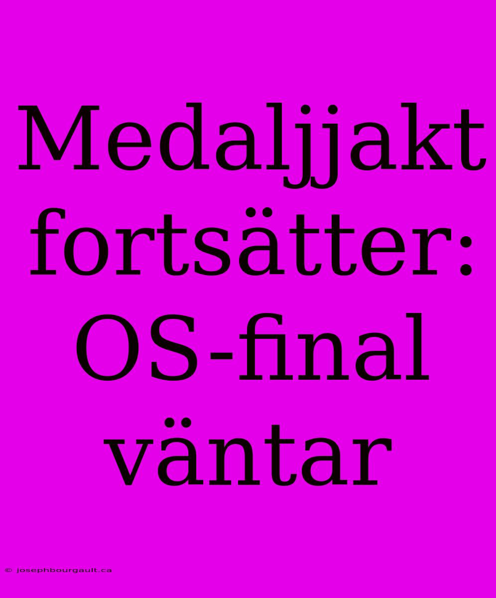 Medaljjakt Fortsätter: OS-final Väntar