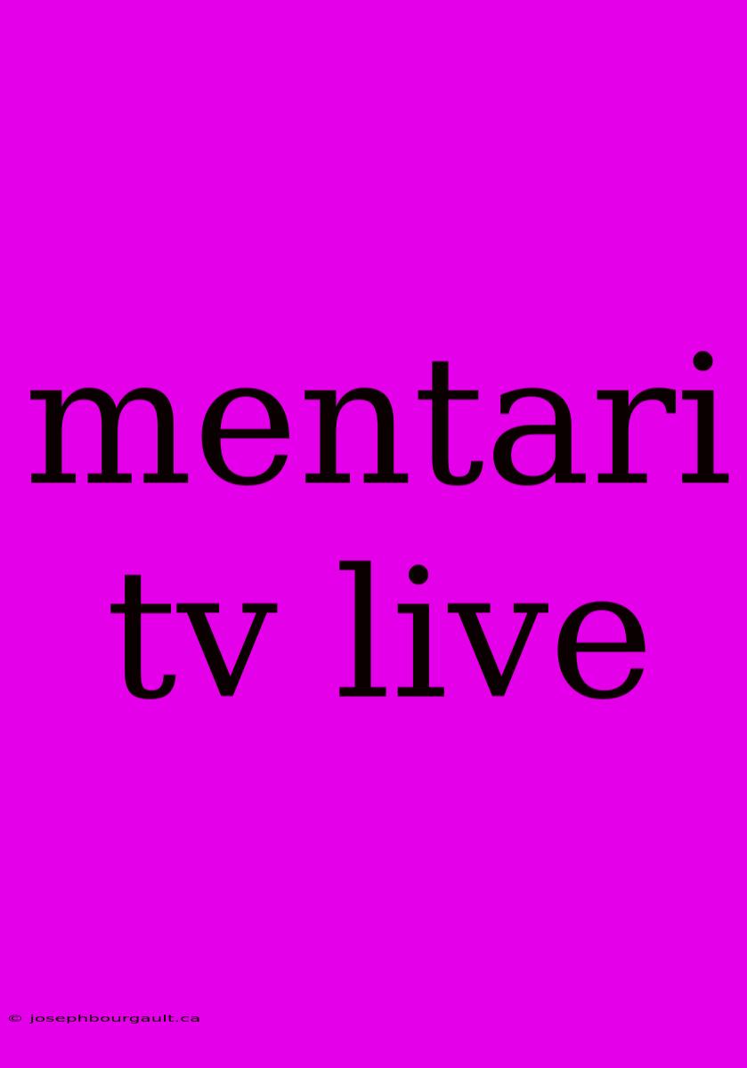 Mentari Tv Live