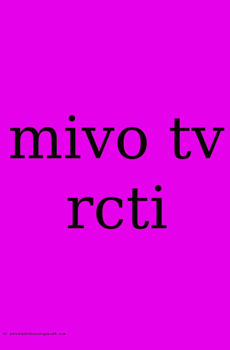 Mivo Tv Rcti