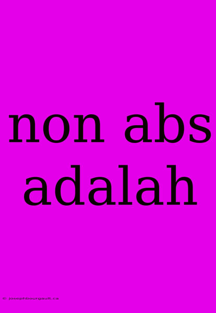 Non Abs Adalah