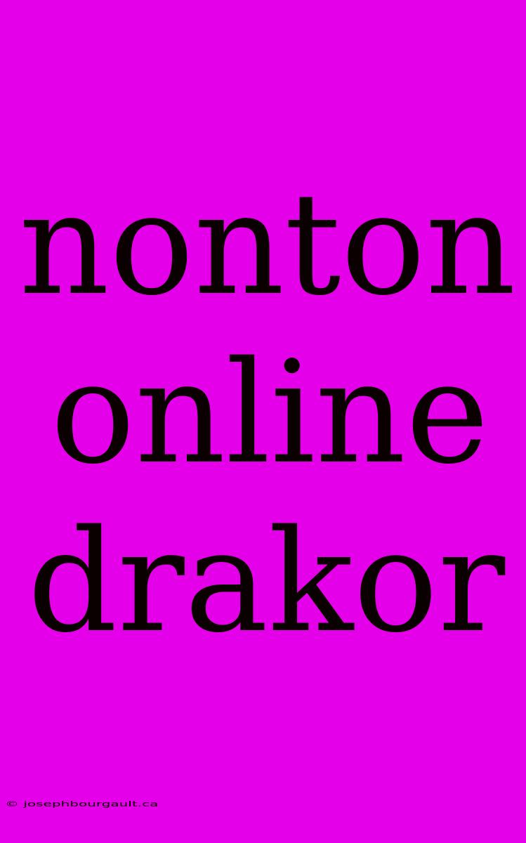 Nonton Online Drakor