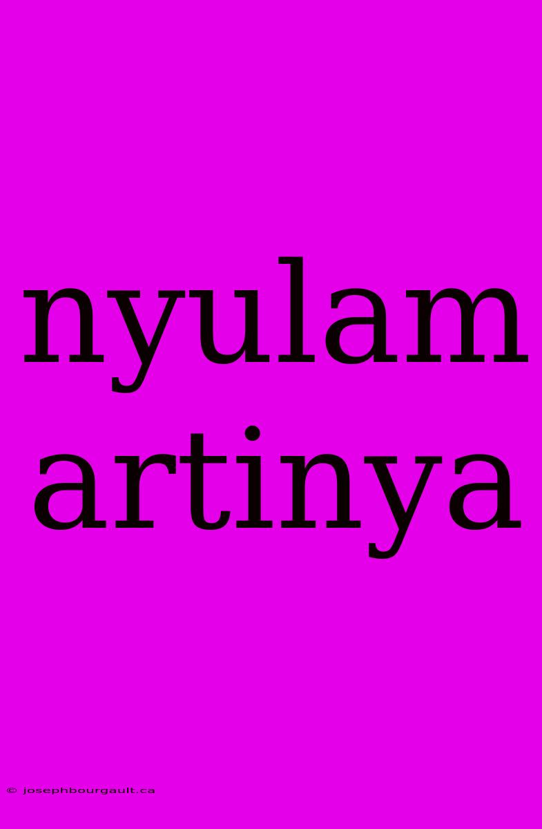 Nyulam Artinya