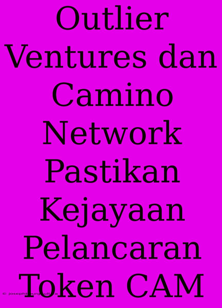 Outlier Ventures Dan Camino Network  Pastikan Kejayaan Pelancaran Token CAM