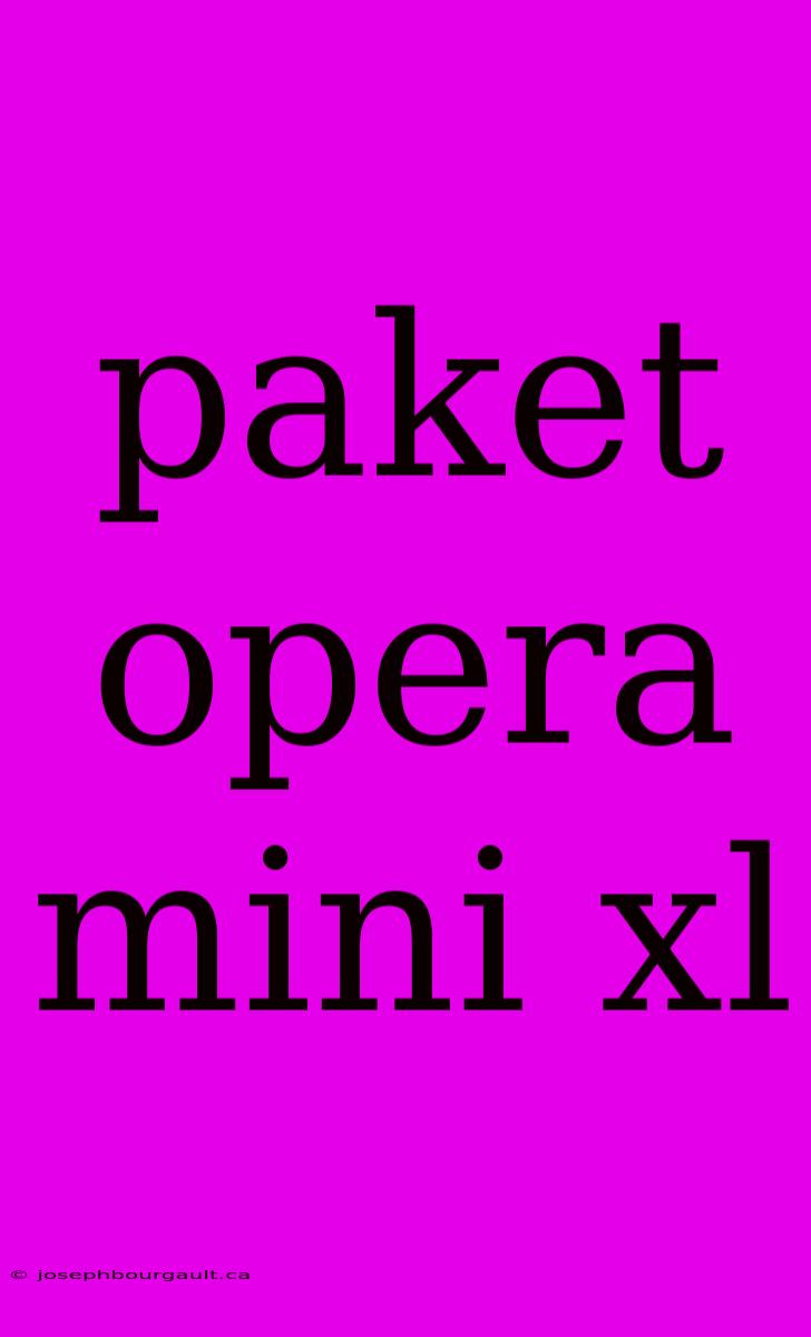 Paket Opera Mini Xl