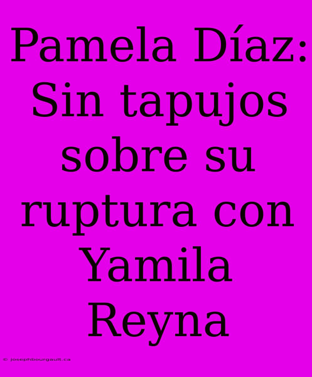 Pamela Díaz: Sin Tapujos Sobre Su Ruptura Con Yamila Reyna