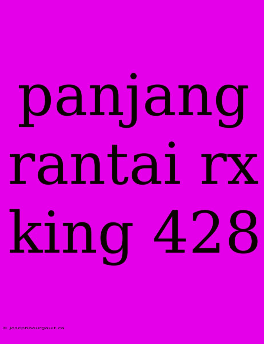 Panjang Rantai Rx King 428