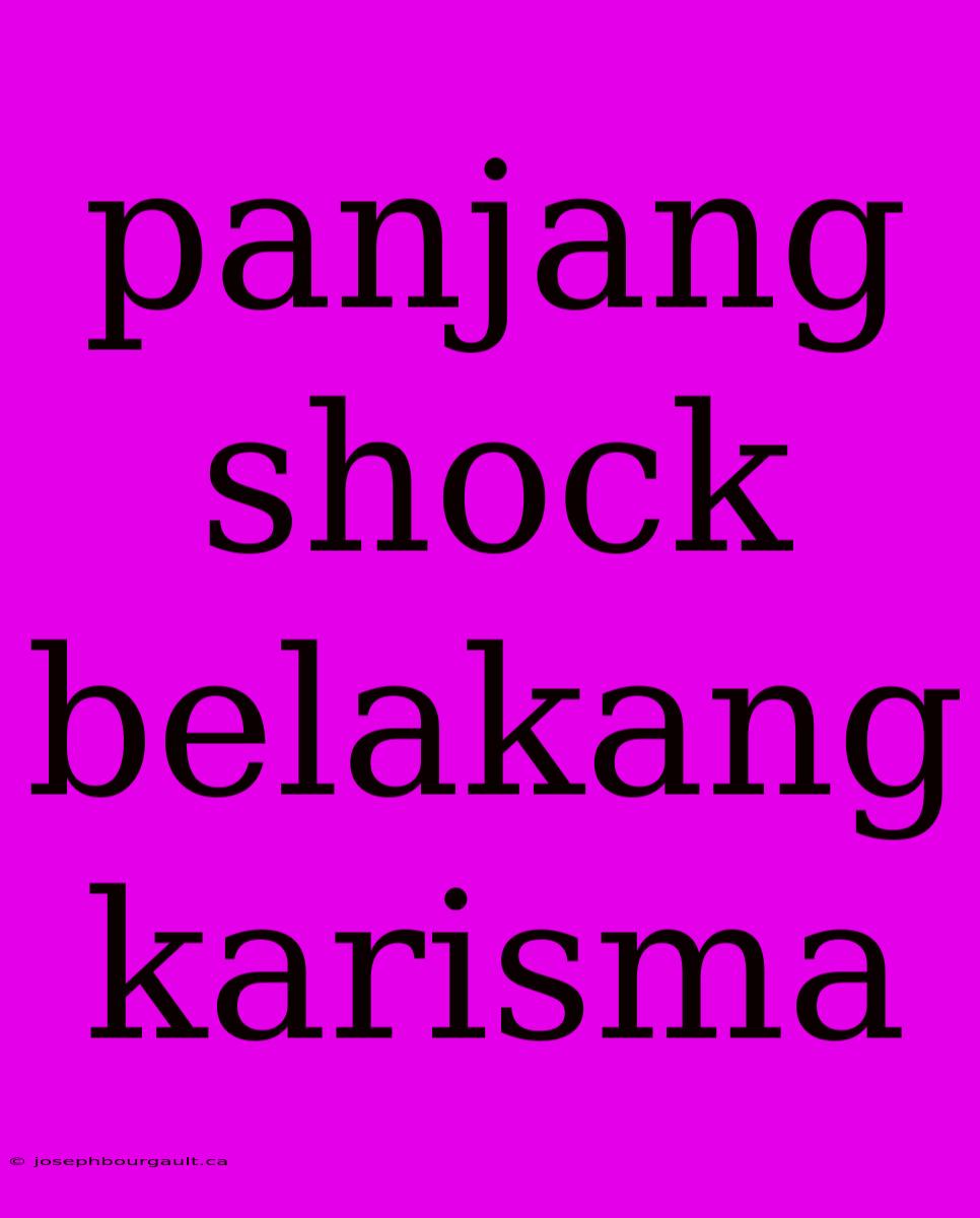 Panjang Shock Belakang Karisma