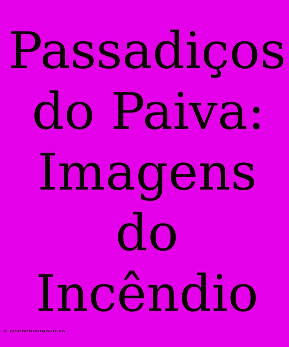 Passadiços Do Paiva: Imagens Do Incêndio