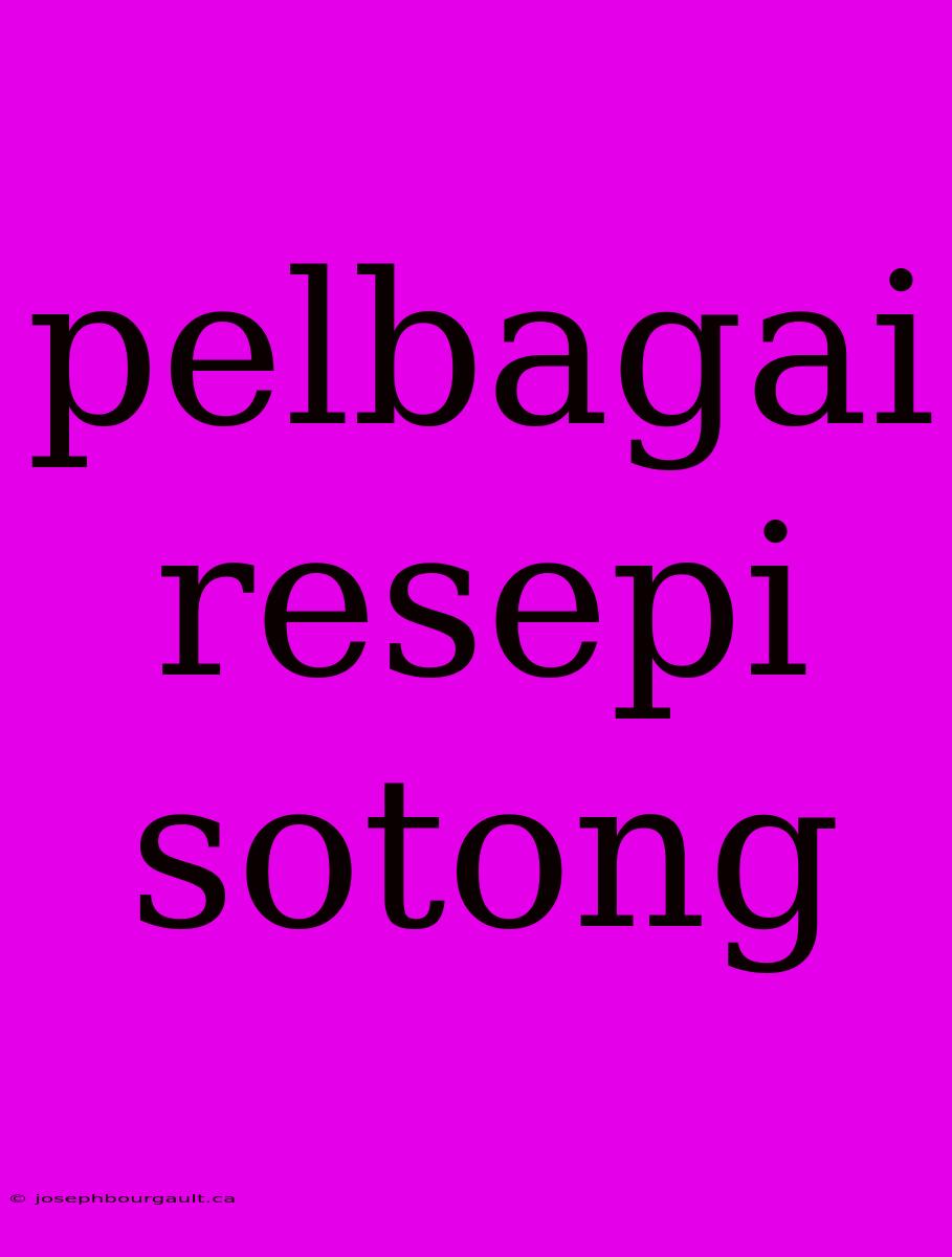 Pelbagai Resepi Sotong