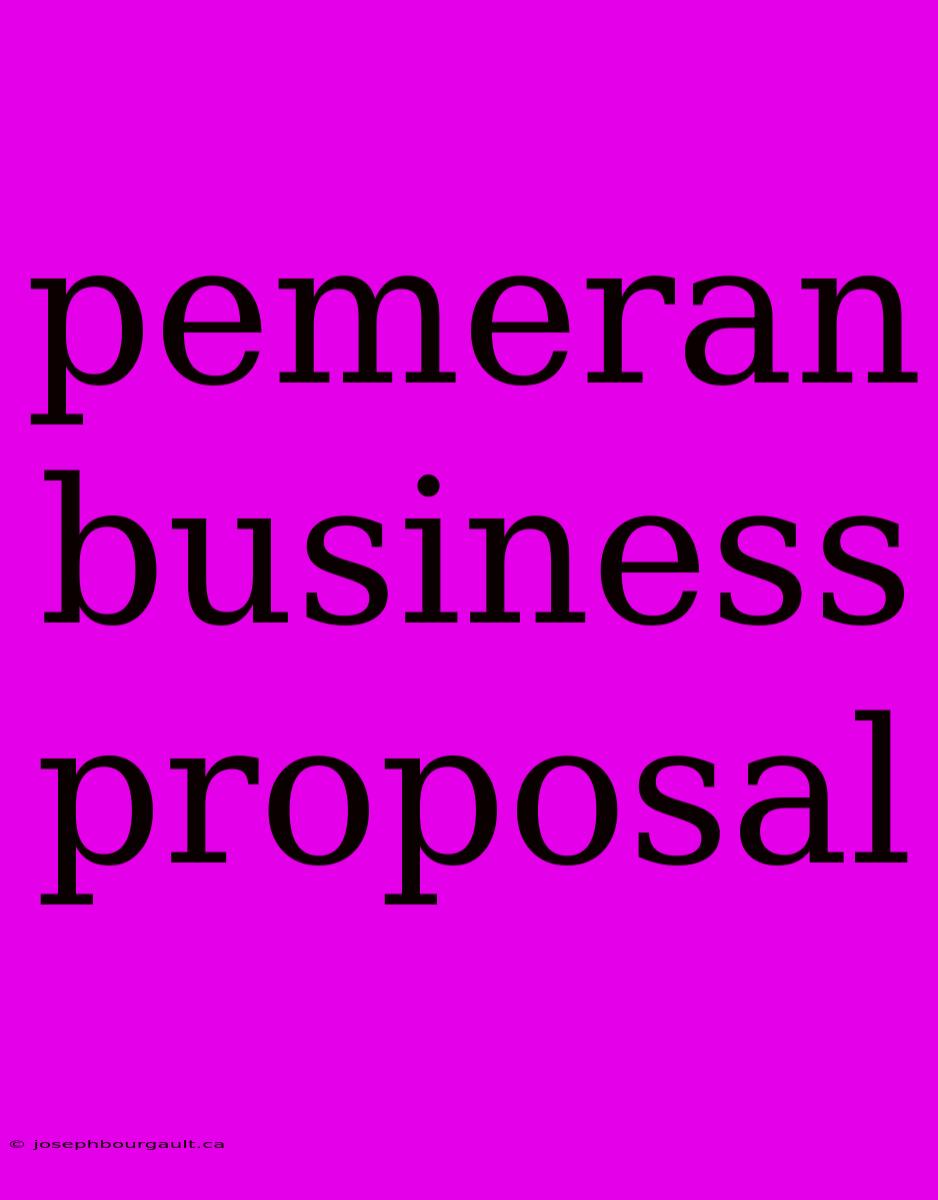 Pemeran Business Proposal