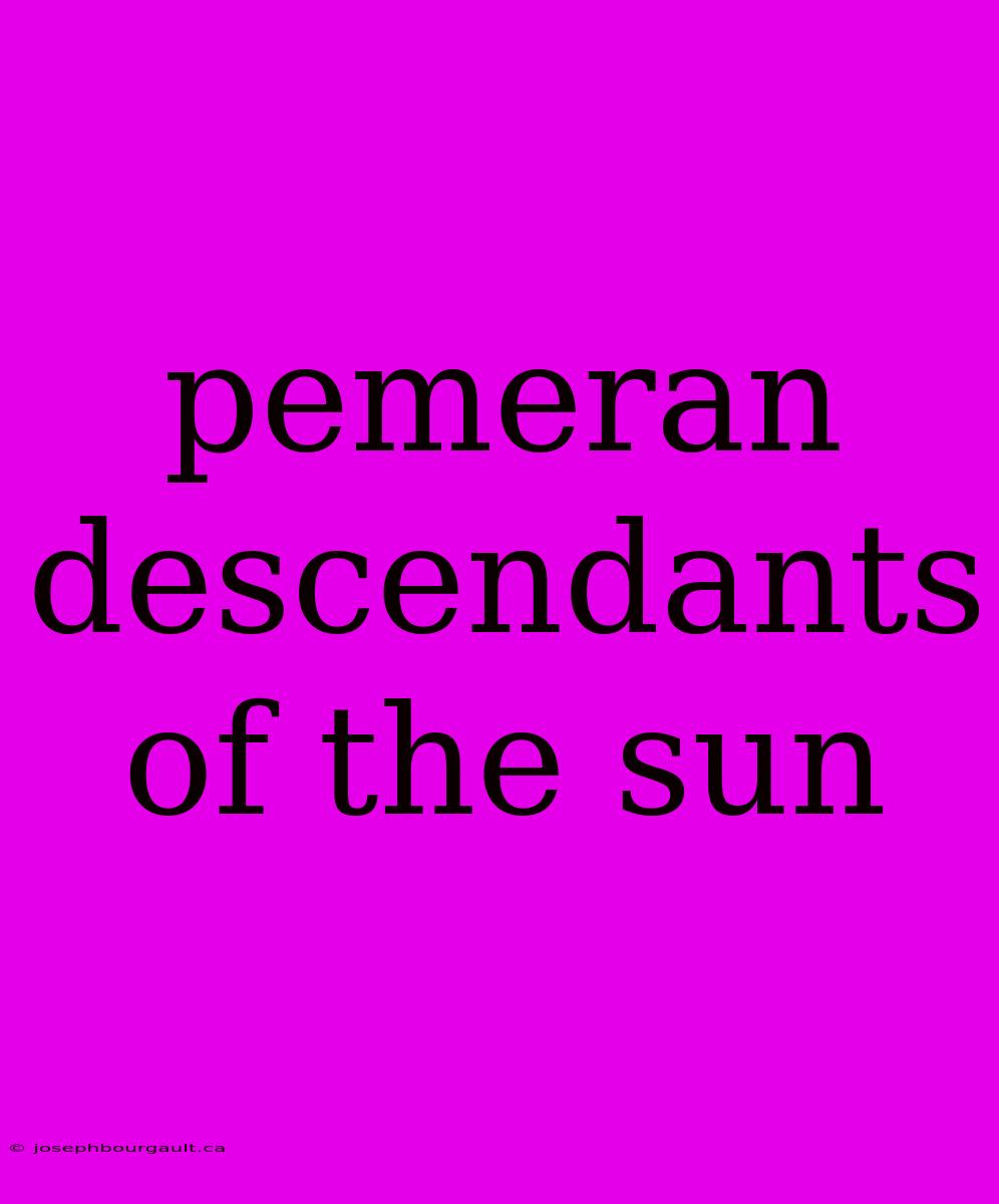 Pemeran Descendants Of The Sun