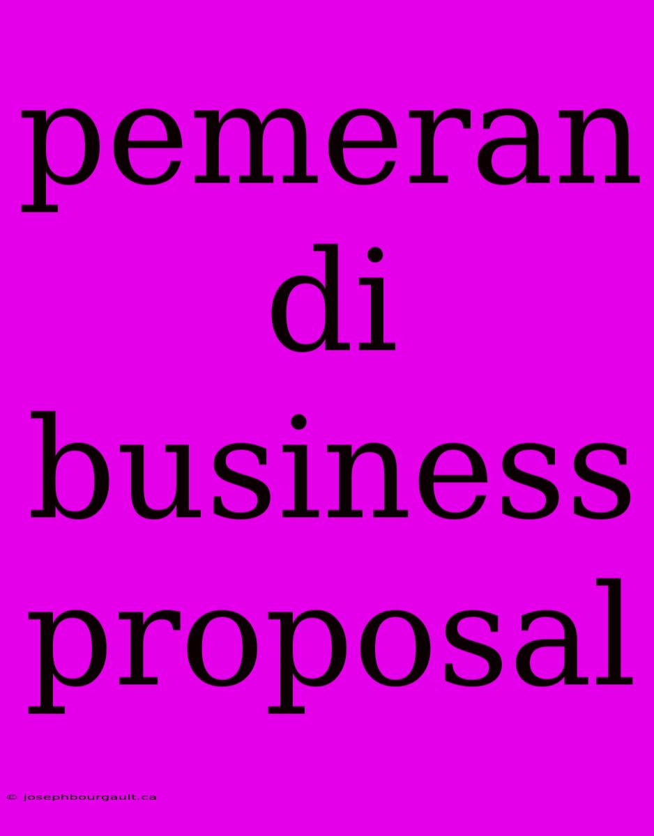 Pemeran Di Business Proposal