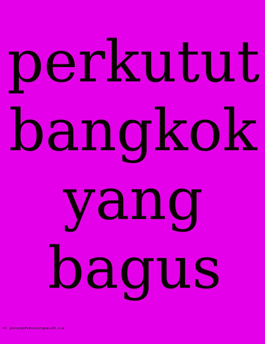 Perkutut Bangkok Yang Bagus