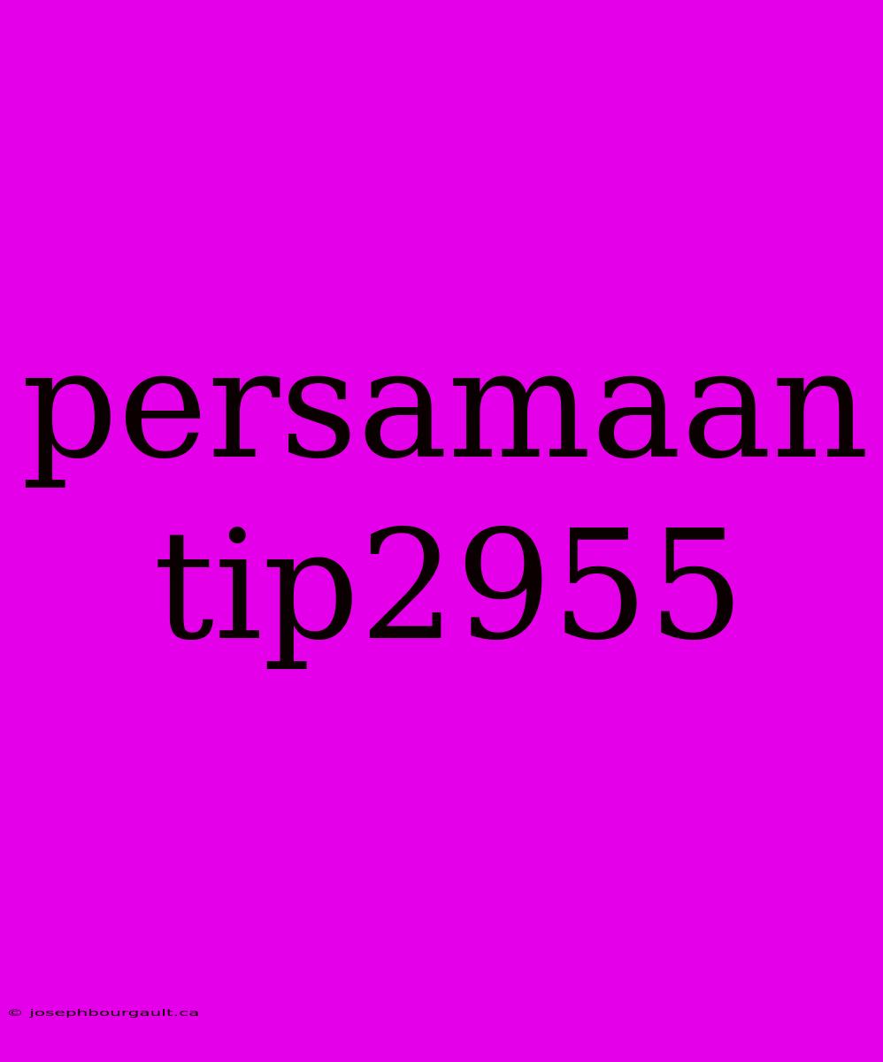 Persamaan Tip2955