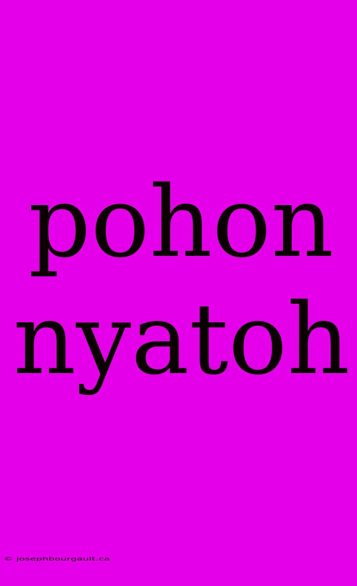 Pohon Nyatoh