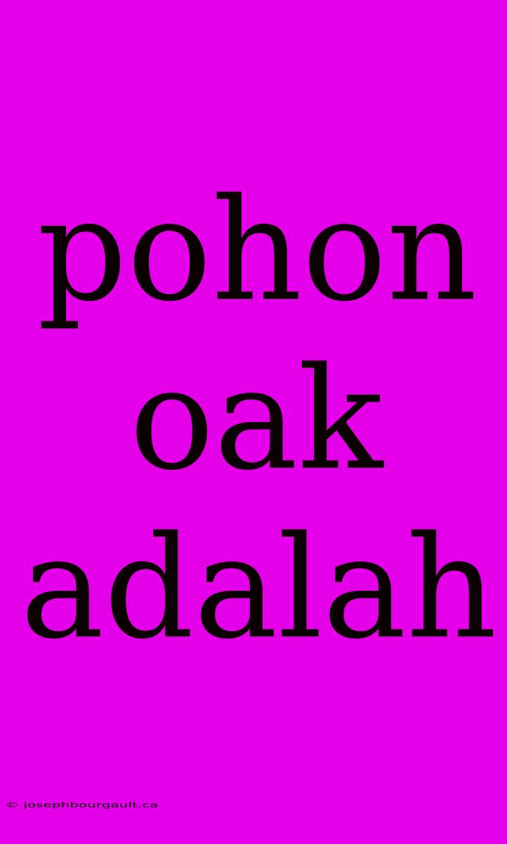 Pohon Oak Adalah