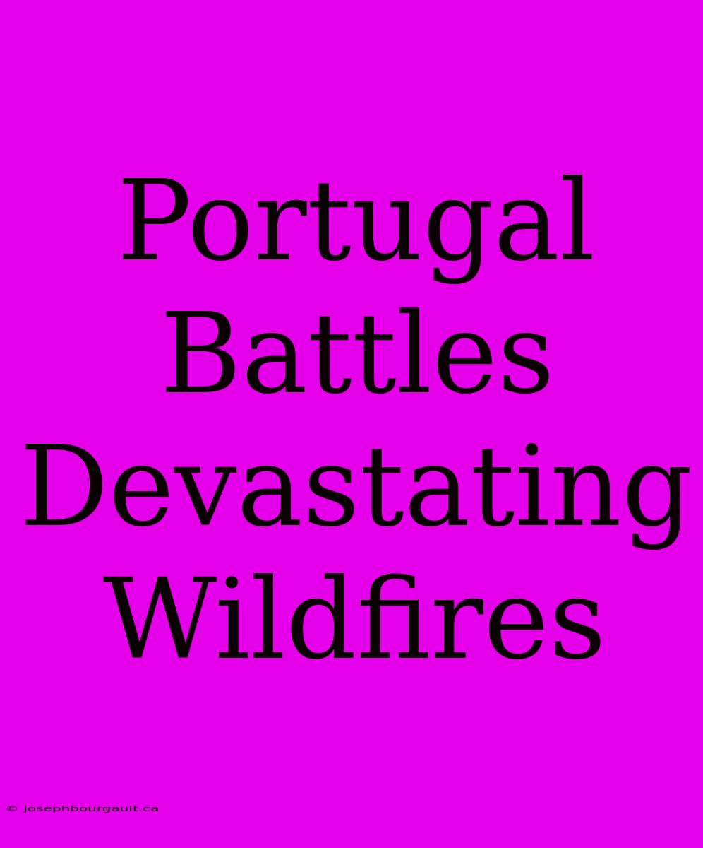 Portugal Battles Devastating Wildfires