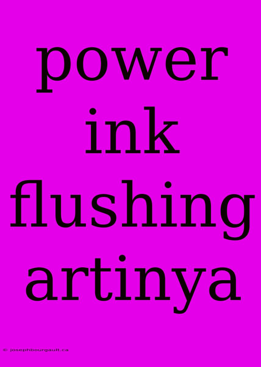 Power Ink Flushing Artinya