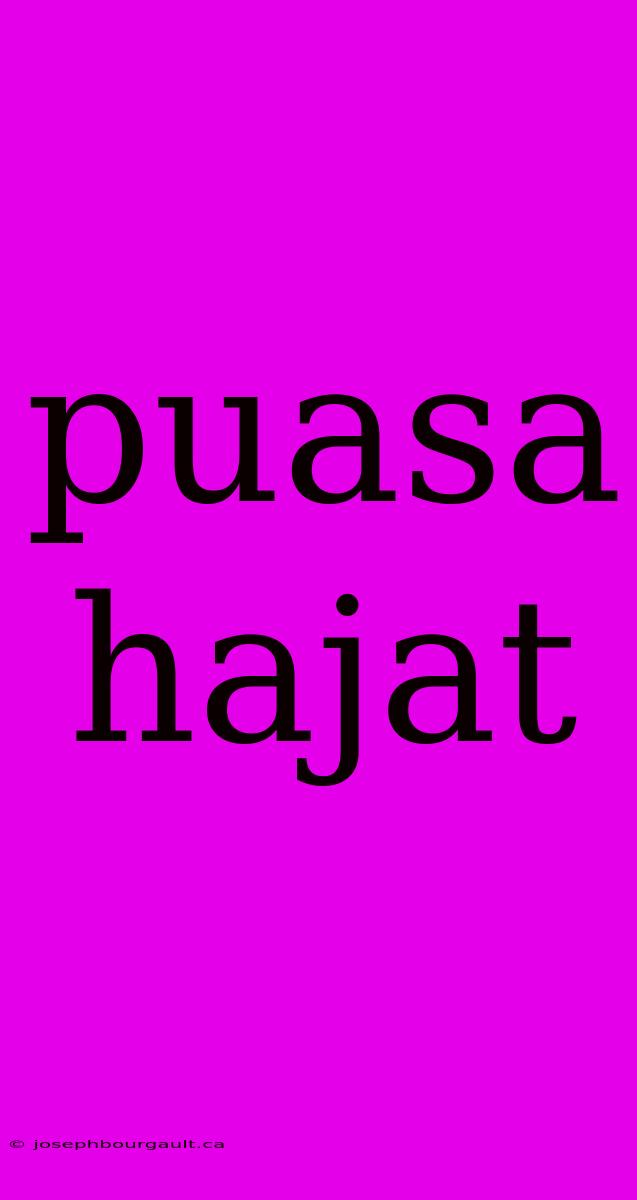 Puasa Hajat