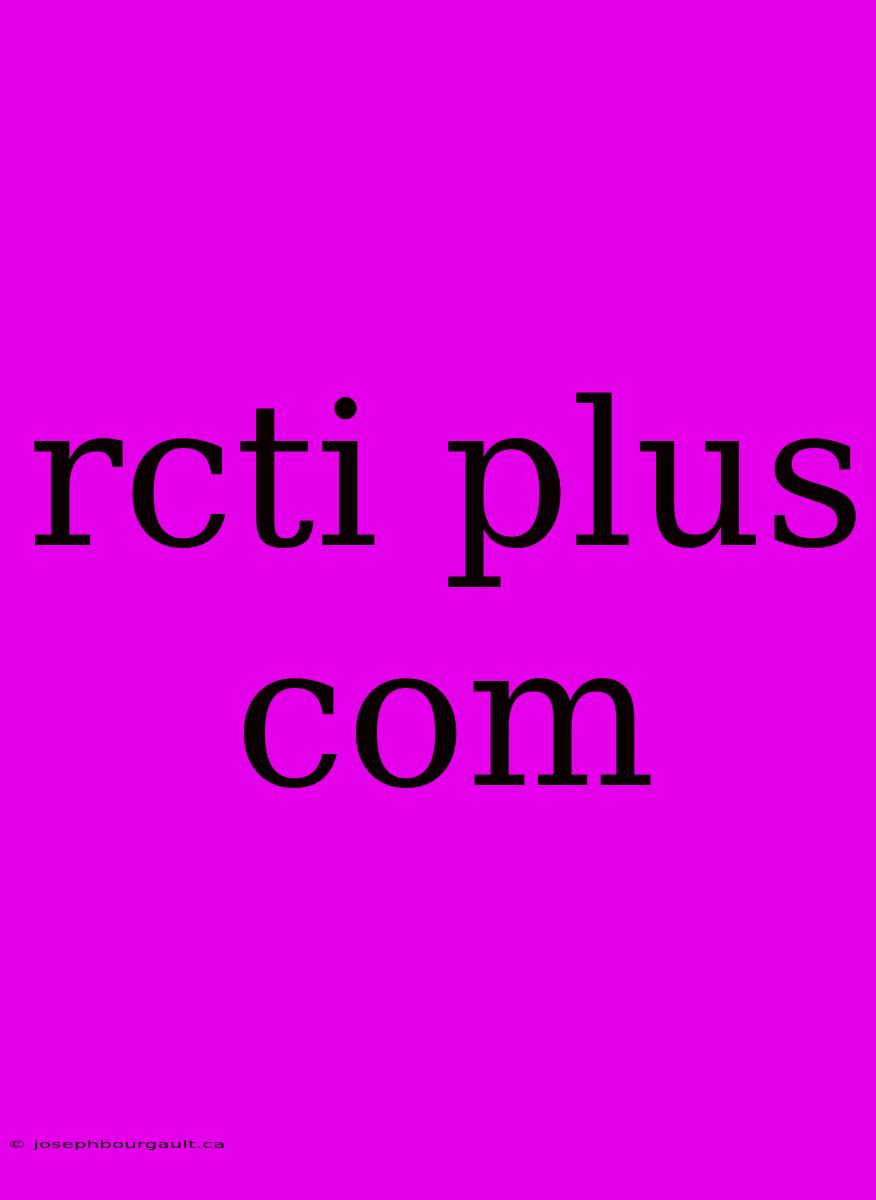 Rcti Plus Com