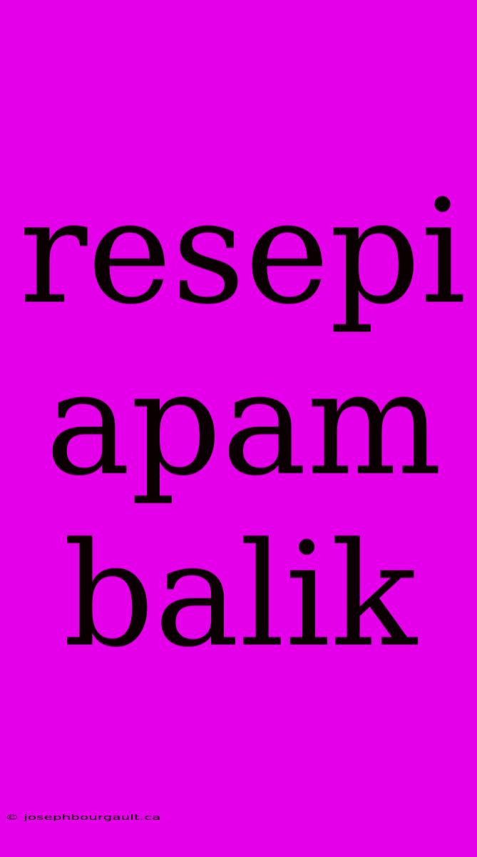 Resepi Apam Balik