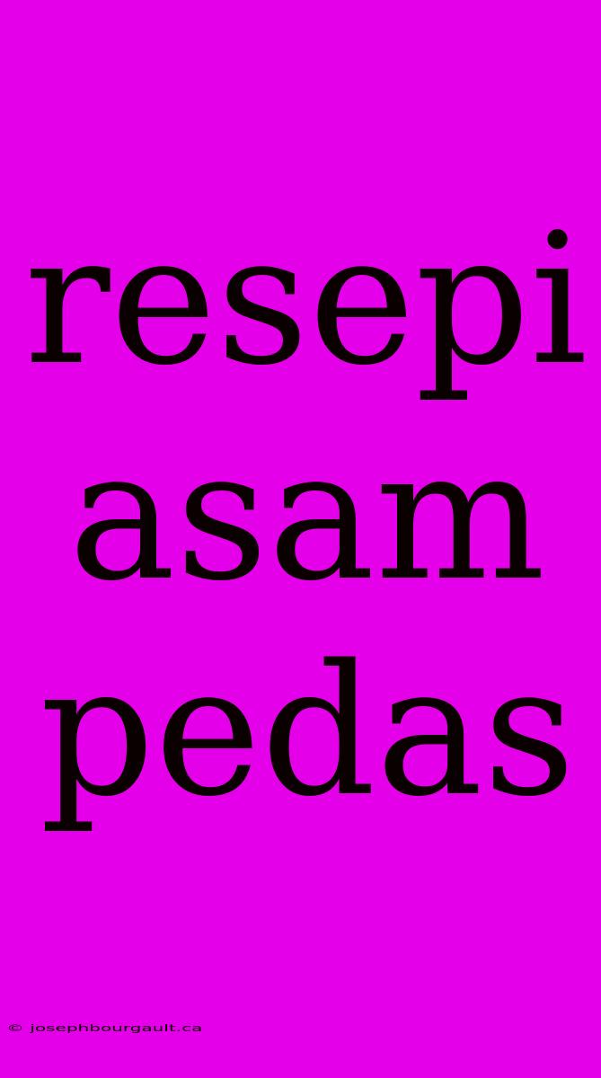 Resepi Asam Pedas